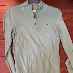 Mint green vineyard vines quarter zip